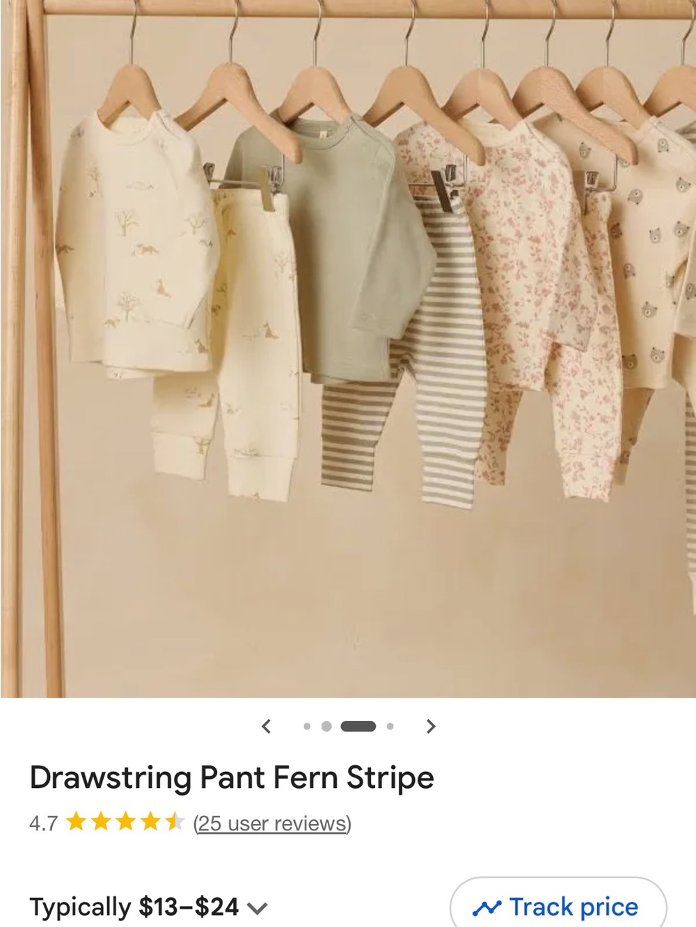 Quincy Mae Sage & White Striped Jogger Pants - Picture 4 of 5